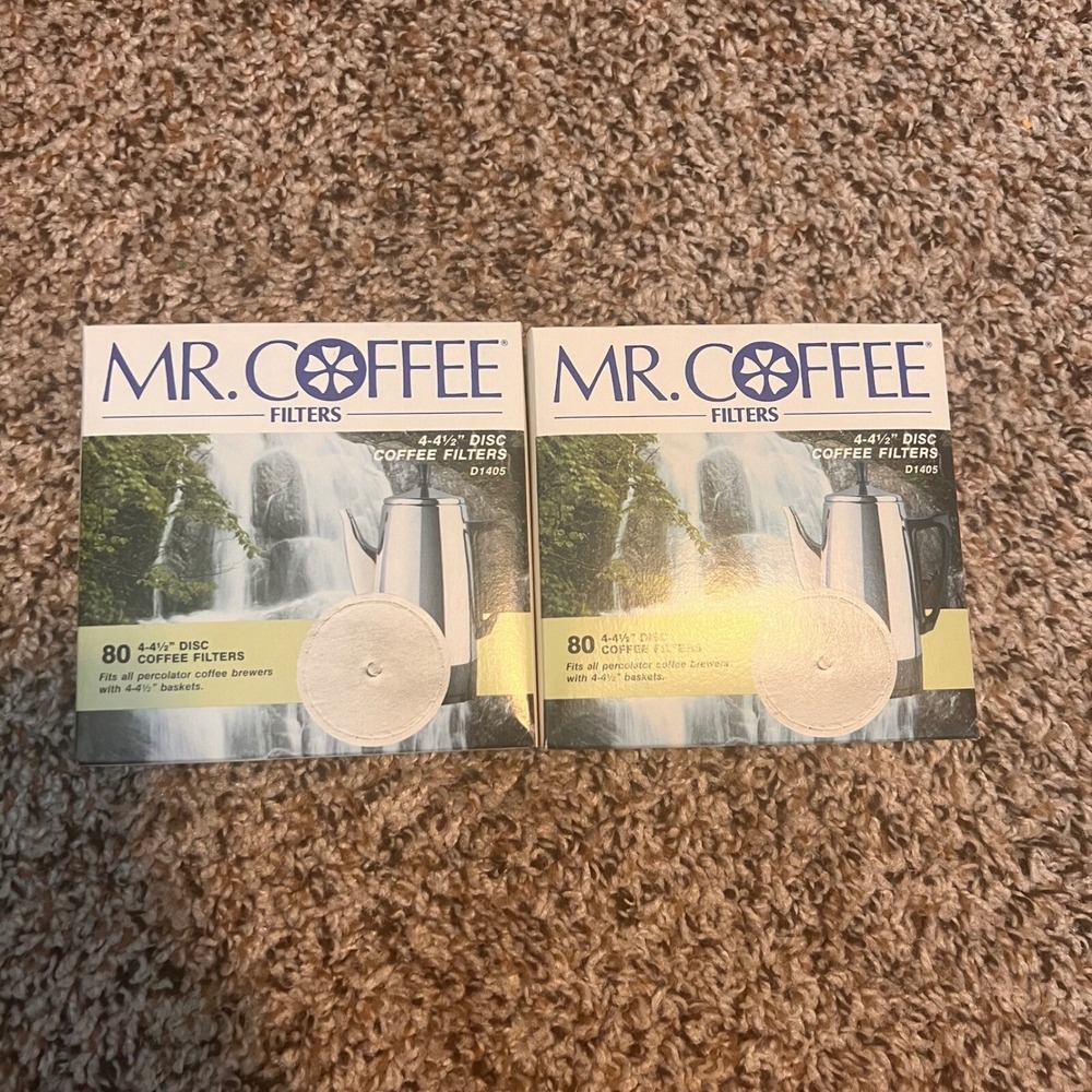 Mr. Coffee Percolator Filters - 4.5" Disc - 80 Count‎ - 2 Pack